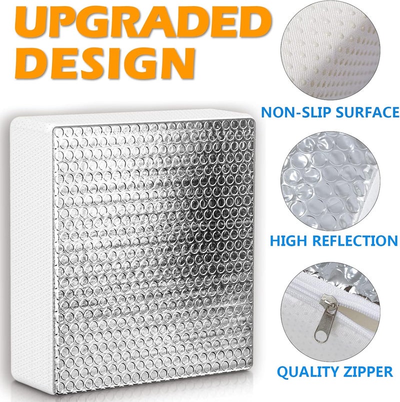 Sika deer RV Vent Insulator 14″x14″x3″, 2 Piece Universal RV Skylight Cover with Reflective Surface, Skylight Shade Energy Savings Sunroof Fits for 14 Inch X 14 Inch RV/Camper Vents - Image 4